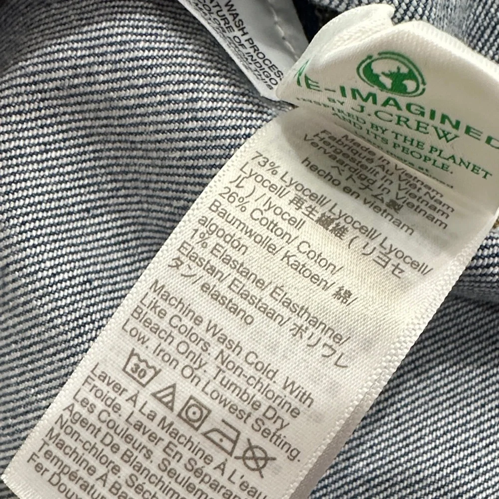32 / 14 J. Crew Jeans never worn, no tags Camp pocket wide leg jeans blue - Picture 5 of 5